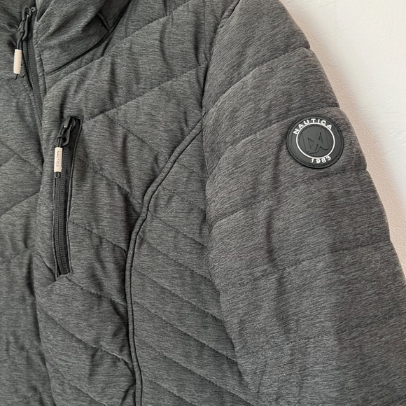 Nautica Women's Short Puffer Jacket with Removable Hood - Picture 2 of 4